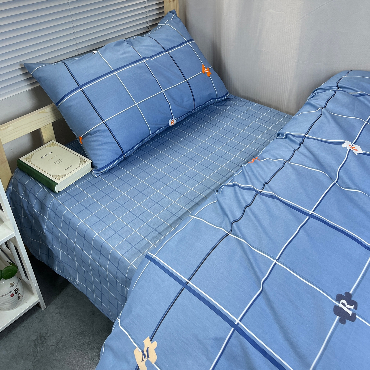 91家纺网 家纺一手货源 找家纺 总）云梦13372全棉学生宿舍纯棉三六件套全棉三件套源头工厂常年有货