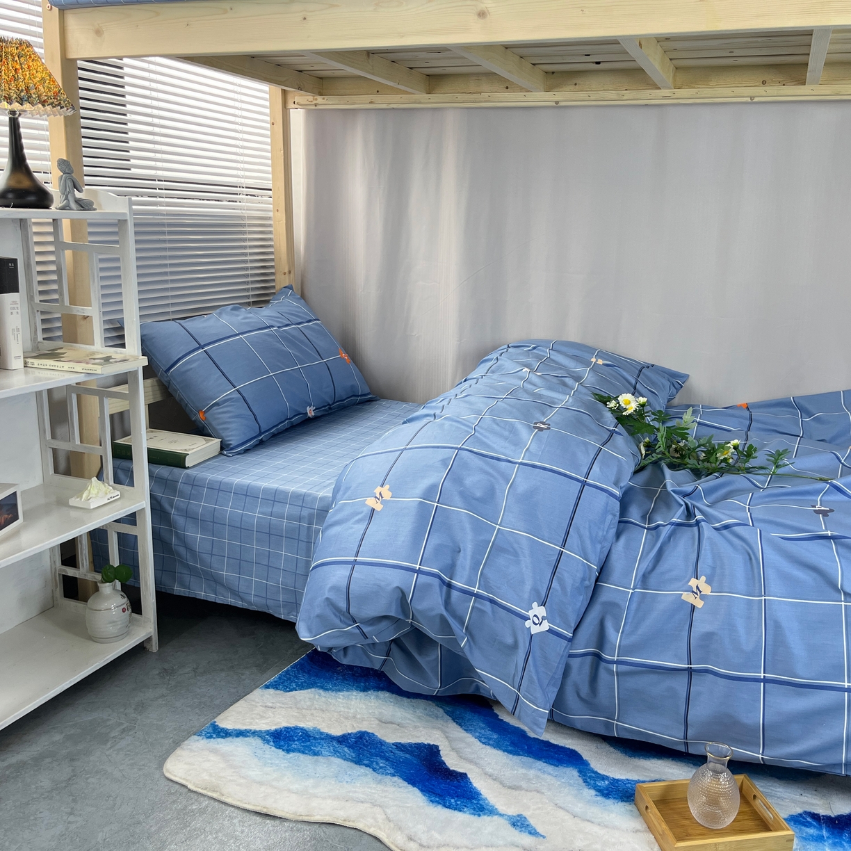 91家纺网 家纺一手货源 找家纺 总）云梦13372全棉学生宿舍纯棉三六件套全棉三件套源头工厂常年有货