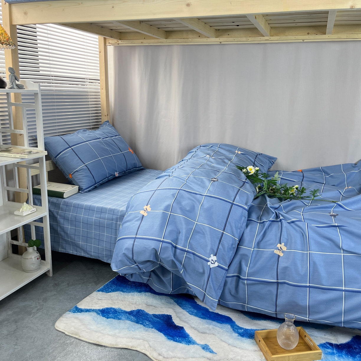 91家纺网 家纺一手货源 找家纺 总）云梦13372全棉学生宿舍纯棉三六件套全棉三件套源头工厂常年有货