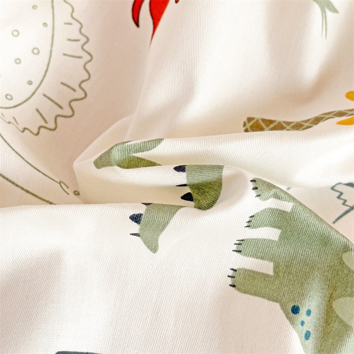 91家纺网 家纺一手货源 找家纺 名兮家居 2025新款全棉纯棉13372学生印花上下铺床笠单床笠单品床笠单件床笠 恐龙王国