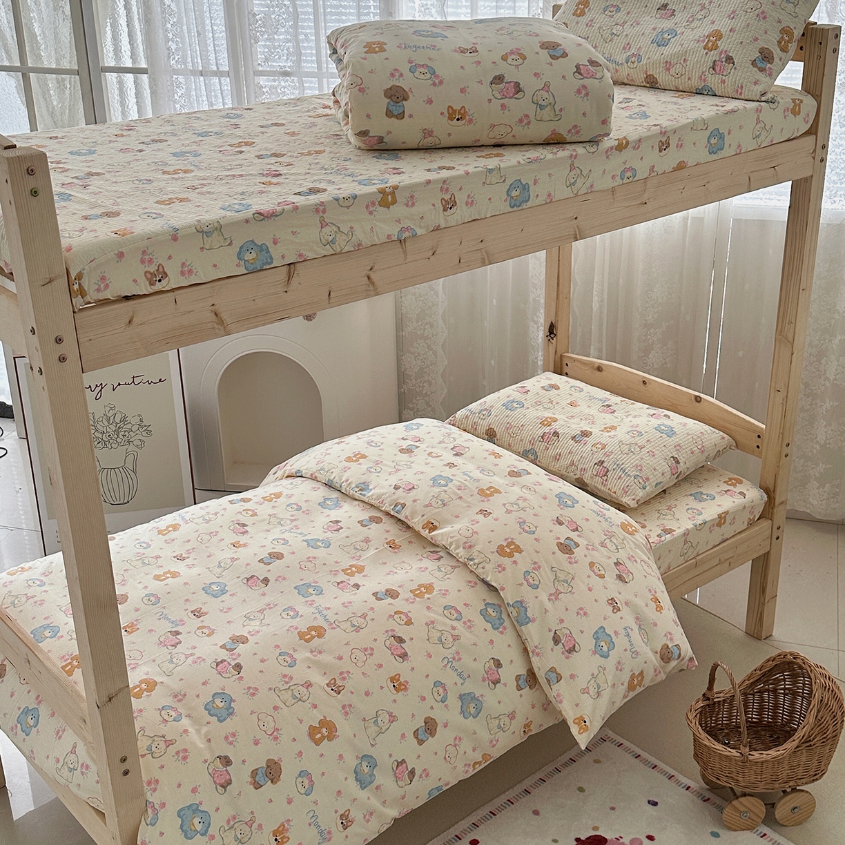 91家纺网 家纺一手货源 找家纺 佰织鑫家居 2025新款独家原创-学生季纯棉夹棉床笠三件套 团宠