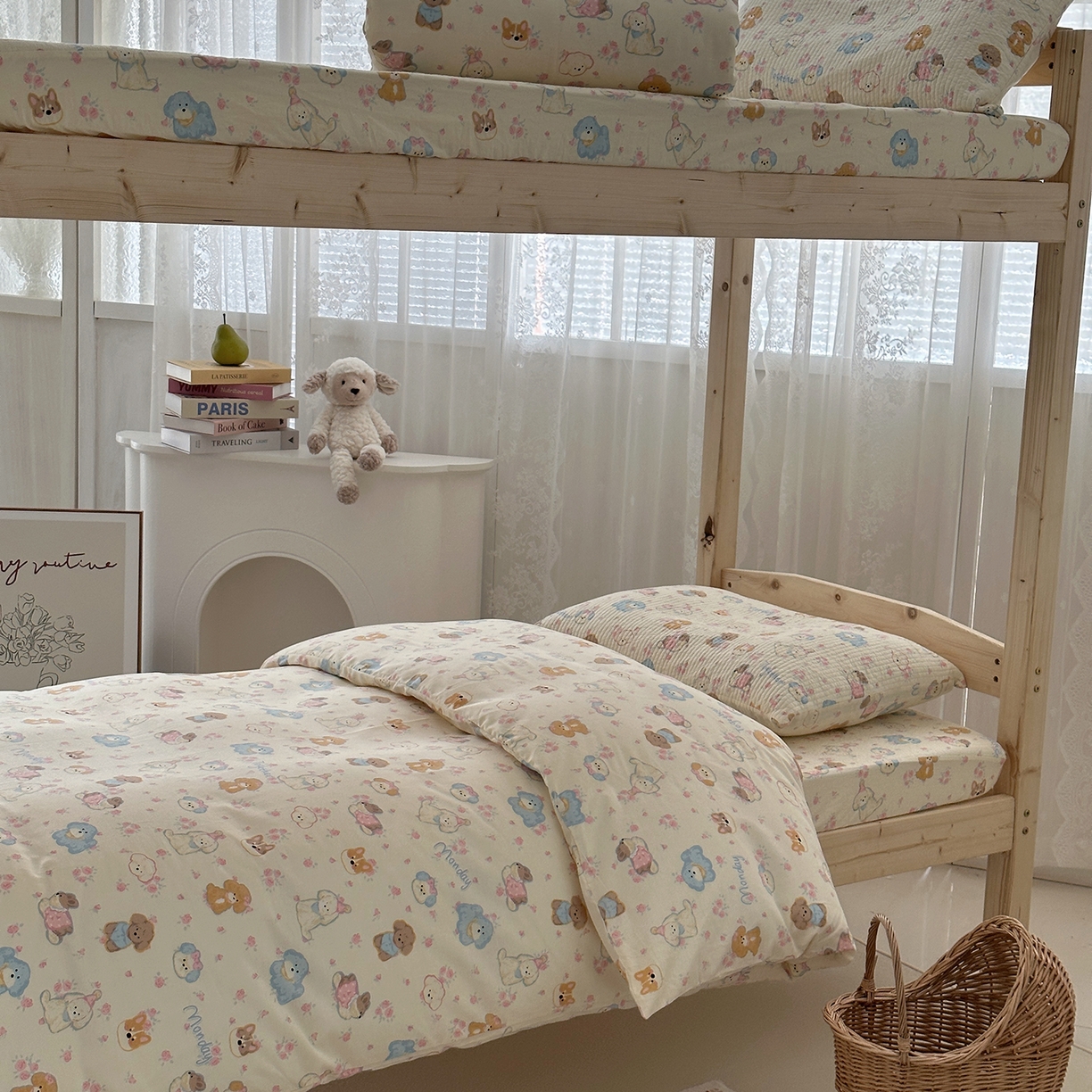 91家纺网 家纺一手货源 找家纺 佰织鑫家居 2025新款独家原创-学生季纯棉夹棉床笠三件套 团宠