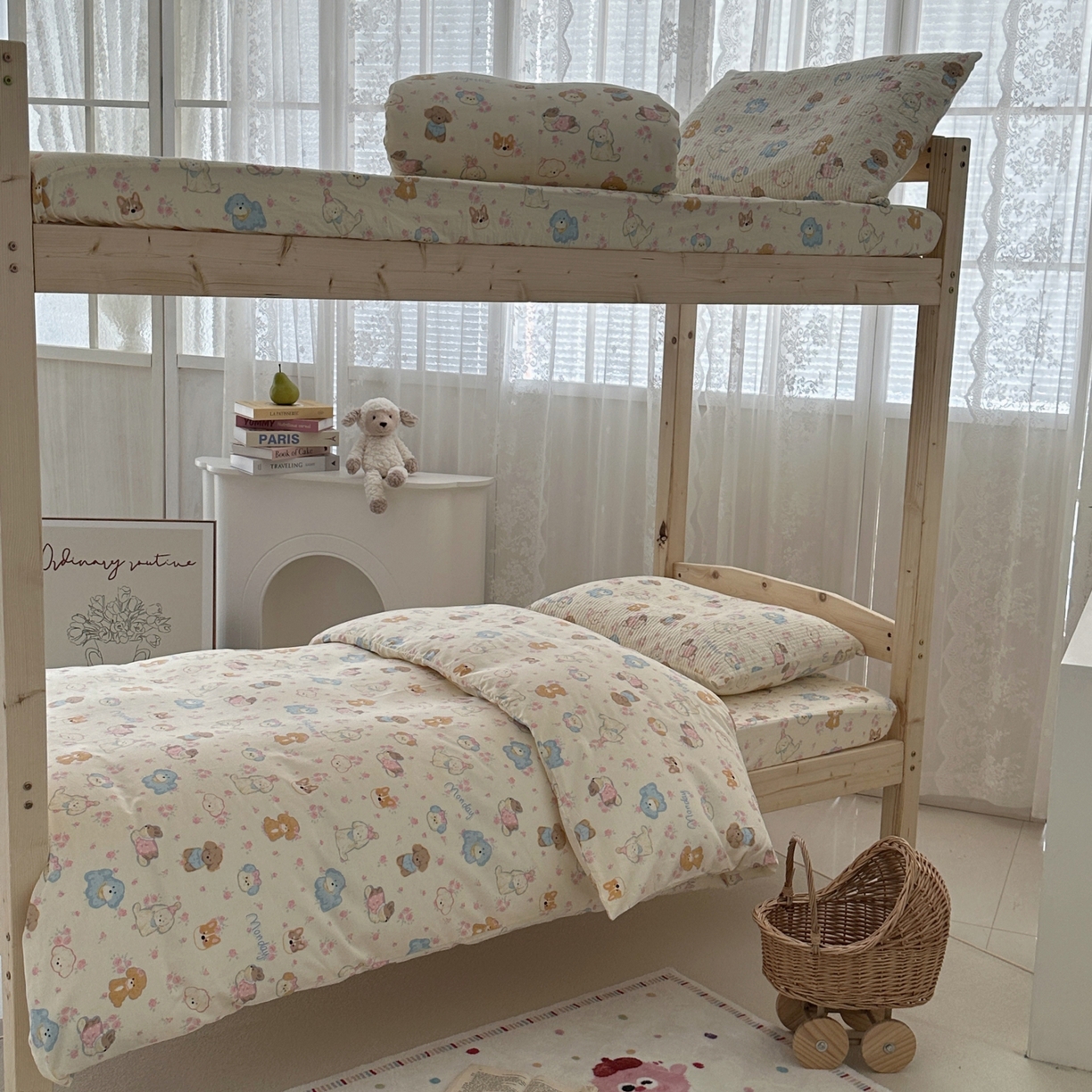 91家纺网 家纺一手货源 找家纺 佰织鑫家居 2025新款独家原创-学生季纯棉夹棉床笠三件套 团宠