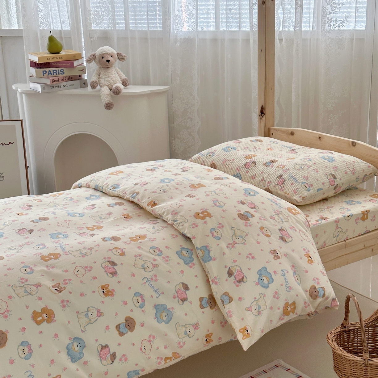 91家纺网 家纺一手货源 找家纺 佰织鑫家居 2025新款独家原创-学生季纯棉夹棉床笠三件套 团宠