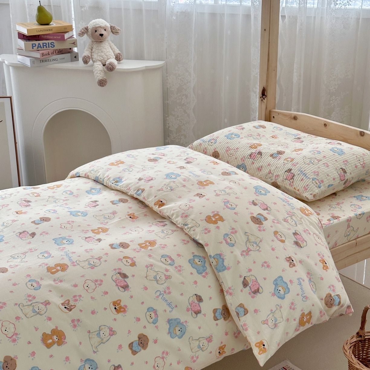 91家纺网 家纺一手货源 找家纺 佰织鑫家居 2025新款独家原创-学生季纯棉夹棉床笠三件套 团宠