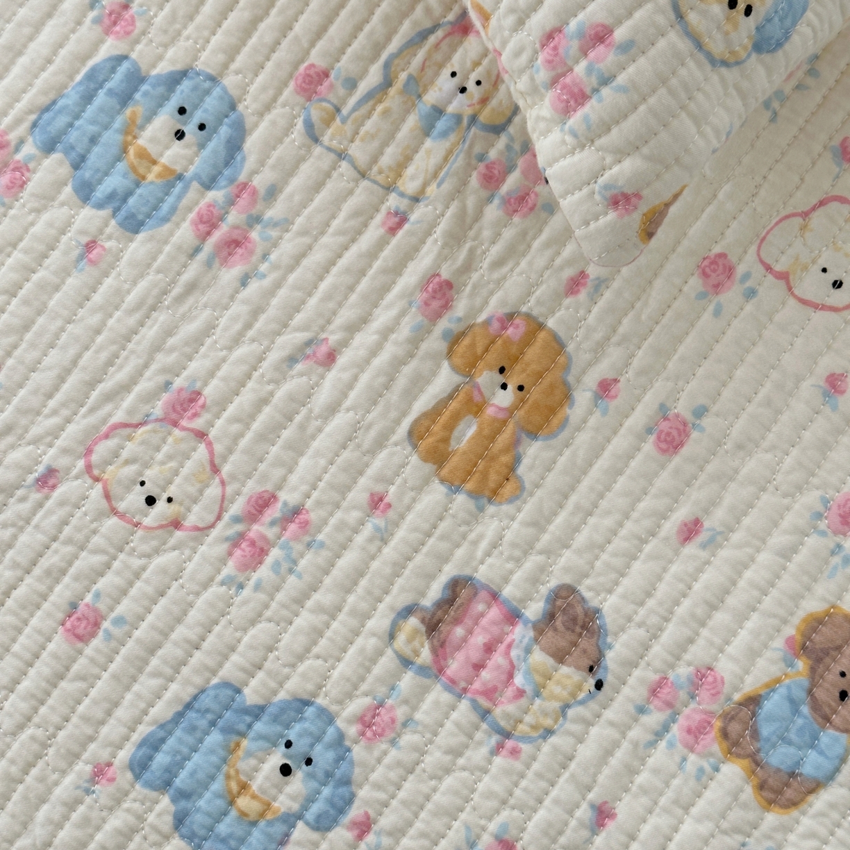 91家纺网 家纺一手货源 找家纺 佰织鑫家居 2025新款独家原创-学生季纯棉夹棉床笠三件套 团宠