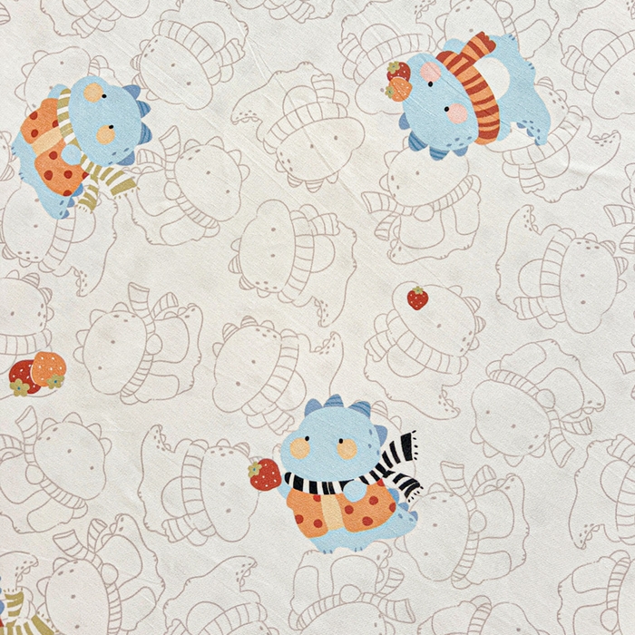 91家纺网 家纺一手货源 找家纺 名兮家居 2025新款全棉纯棉13372学生印花上下铺床笠单床笠单品床笠单件床笠 萌龙崽崽