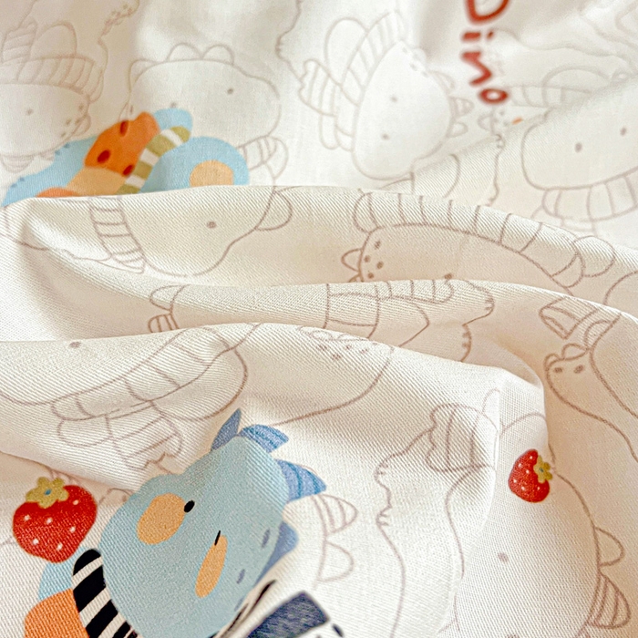 91家纺网 家纺一手货源 找家纺 名兮家居 2025新款全棉纯棉13372学生印花上下铺床笠单床笠单品床笠单件床笠 萌龙崽崽