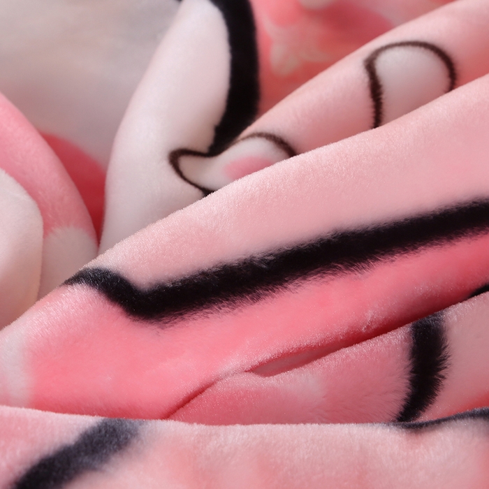 91家纺网 家纺一手货源 找家纺 法莱妮毛毯 2025新款双层加厚拉舍尔毛毯 婚庆 单双人 厂家直销可定制 熊可可