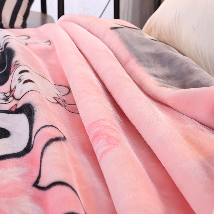 91家纺网 家纺一手货源 找家纺 法莱妮毛毯 2025新款双层加厚拉舍尔毛毯 婚庆 单双人 厂家直销可定制 熊可可