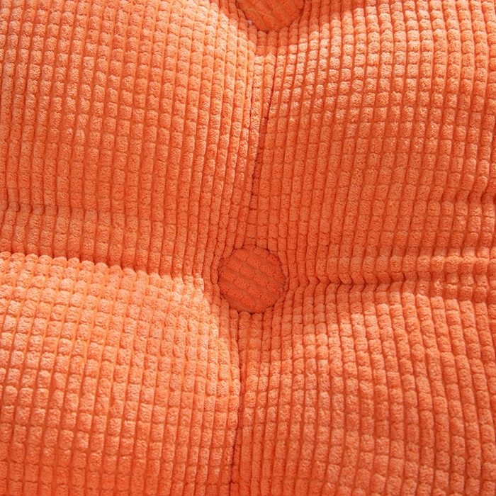 91家纺网 家纺一手货源 找家纺 沐沐家纺2026新款新玉米绒立体靠背 橘黄