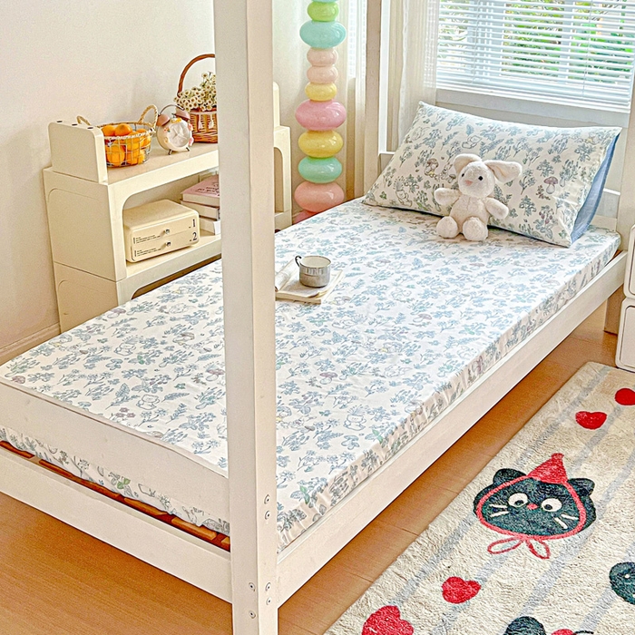 91家纺网 家纺一手货源 找家纺 名兮家居 2025新款全棉纯棉13372学生印花上下铺床笠单床笠单品床笠单件床笠 秘境森林