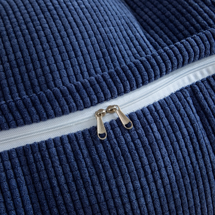 91家纺网 家纺一手货源 找家纺 沐沐家纺2026新款新玉米绒立体靠背 深蓝