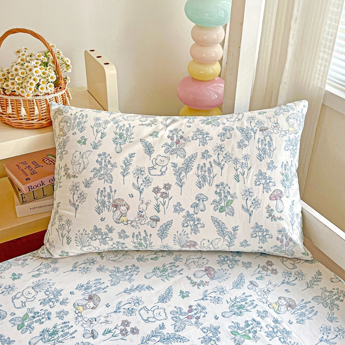 91家纺网 家纺一手货源 找家纺 名兮家居 2025新款全棉纯棉13372学生印花上下铺床笠单床笠单品床笠单件床笠 秘境森林