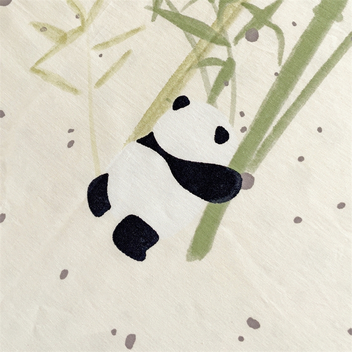 91家纺网 家纺一手货源 找家纺 名兮家居 2025新款全棉纯棉13372学生印花上下铺床笠单床笠单品床笠单件床笠 熊猫家园