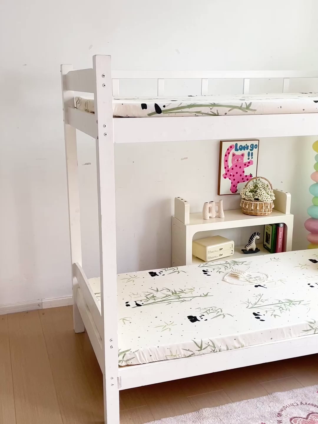 91家纺网 家纺一手货源 找家纺 名兮家居 2025新款全棉纯棉13372学生印花上下铺床笠单床笠单品床笠单件床笠 熊猫家园