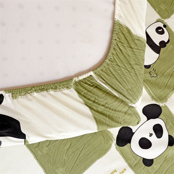 91家纺网 家纺一手货源 找家纺 名兮家居 2025新款全棉纯棉13372学生印花上下铺床笠单床笠单品床笠单件床笠 熊猫胖达