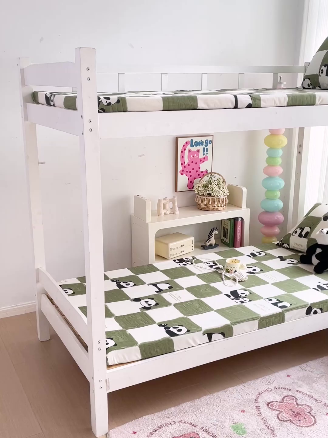 91家纺网 家纺一手货源 找家纺 名兮家居 2025新款全棉纯棉13372学生印花上下铺床笠单床笠单品床笠单件床笠 熊猫胖达