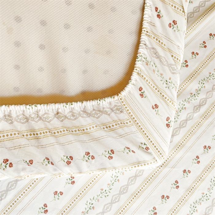 91家纺网 家纺一手货源 找家纺 名兮家居 2025新款全棉纯棉13372学生印花上下铺床笠单床笠单品床笠单件床笠 樱桃花