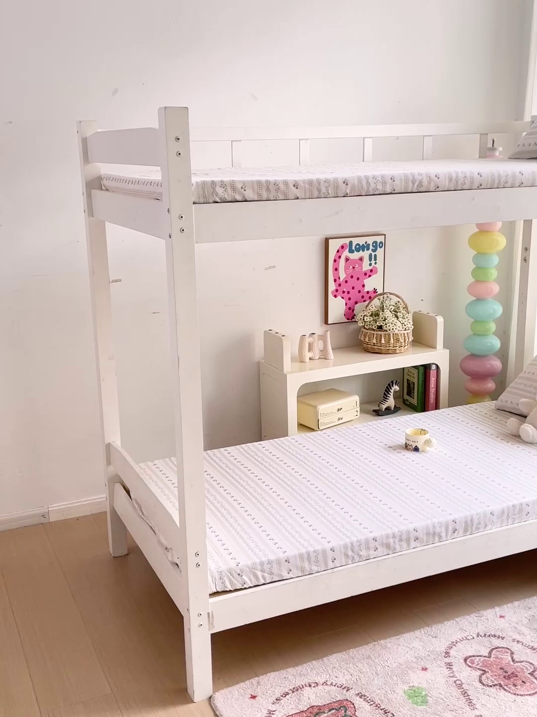 91家纺网 家纺一手货源 找家纺 名兮家居 2025新款全棉纯棉13372学生印花上下铺床笠单床笠单品床笠单件床笠 樱桃花