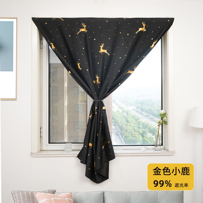 91家纺网 家纺一手货源 找家纺 （总）棉姐床帘蚊帐窗帘 强遮光三层梭织免安装魔术贴窗帘门帘三件套