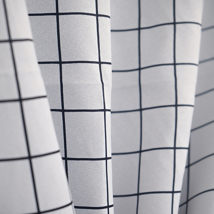 91家纺网 家纺一手货源 找家纺 棉姐床帘蚊帐窗帘 强遮光三层梭织免安装魔术贴窗帘门帘三件套 白格