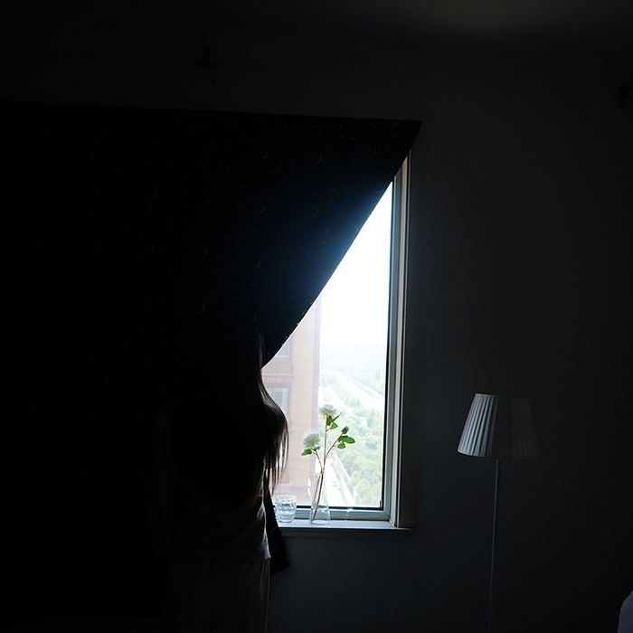 91家纺网 家纺一手货源 找家纺 棉姐床帘蚊帐窗帘 强遮光三层梭织免安装魔术贴窗帘门帘三件套 金色小鹿