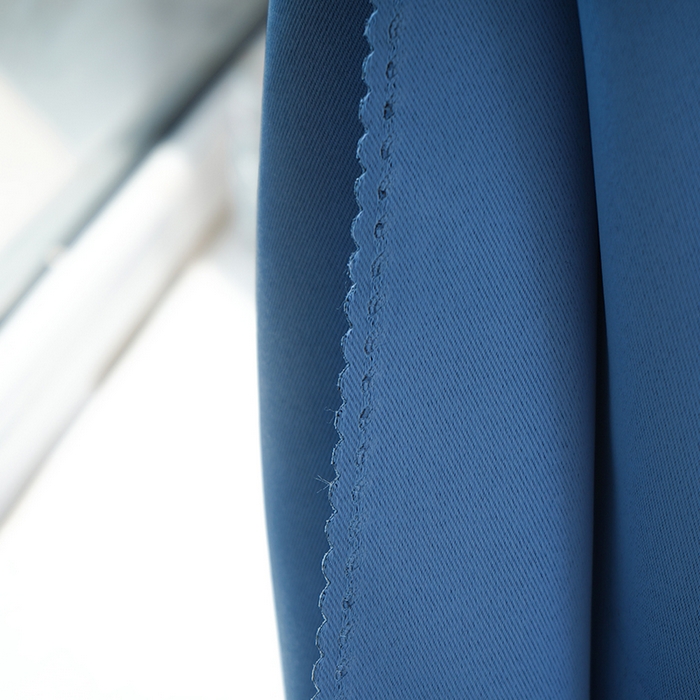 91家纺网 家纺一手货源 找家纺 棉姐床帘蚊帐窗帘 强遮光三层梭织免安装魔术贴窗帘门帘三件套 蓝色