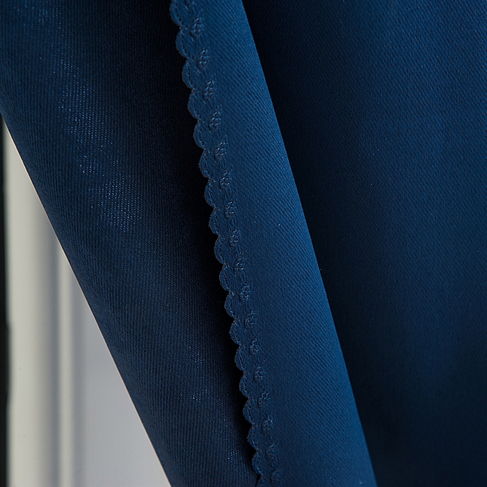 91家纺网 家纺一手货源 找家纺 棉姐床帘蚊帐窗帘 强遮光三层梭织免安装魔术贴窗帘门帘三件套 藏青-招财猫