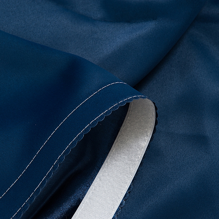 91家纺网 家纺一手货源 找家纺 棉姐床帘蚊帐窗帘 强遮光三层梭织免安装魔术贴窗帘门帘三件套 藏青-招财猫