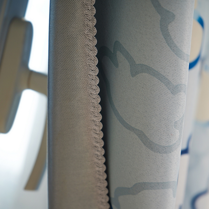 91家纺网 家纺一手货源 找家纺 棉姐床帘蚊帐窗帘 强遮光三层梭织免安装魔术贴窗帘门帘三件套 祥云