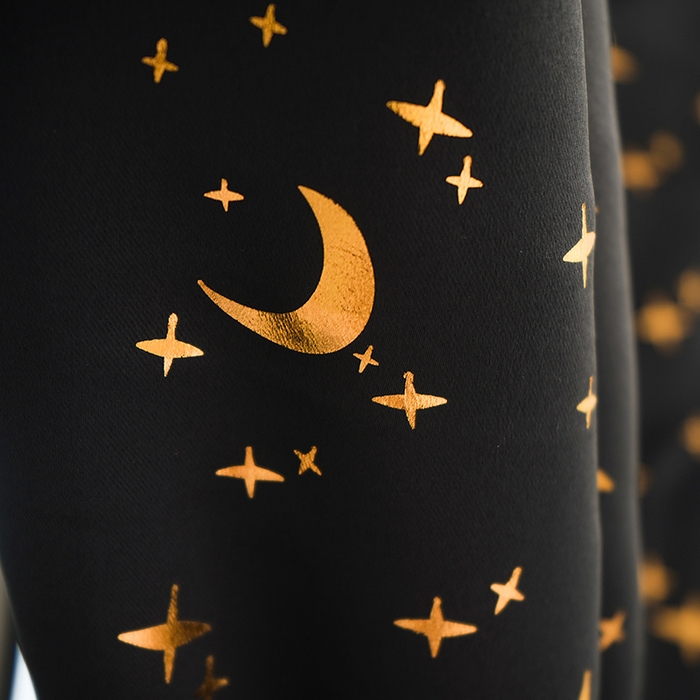 91家纺网 家纺一手货源 找家纺 棉姐床帘蚊帐窗帘 强遮光三层梭织免安装魔术贴窗帘门帘三件套 星月