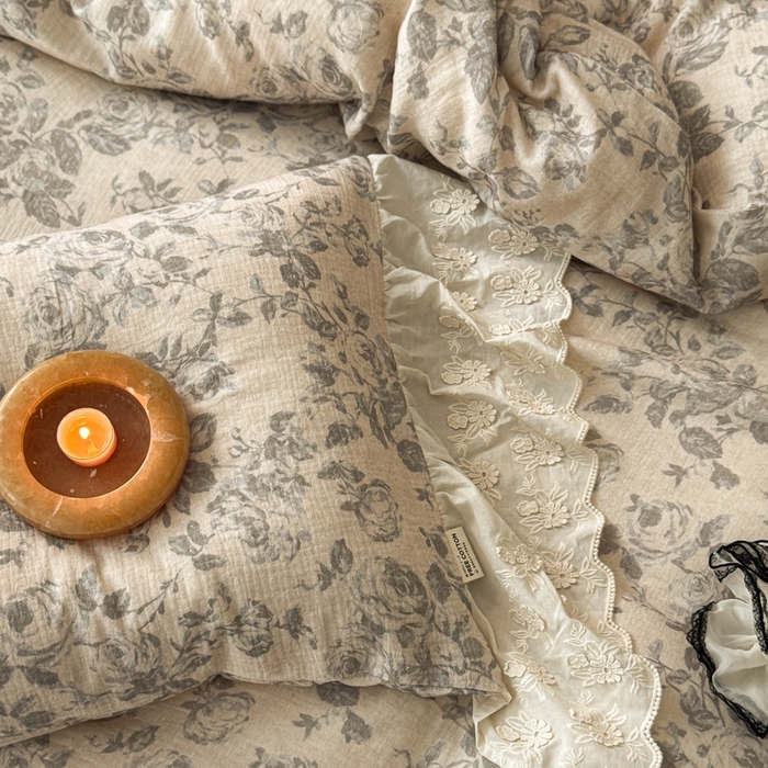 91家纺网 家纺一手货源 找家纺 （总）安莱生活2025新款新品法式工艺款皱皱纱四件套（券后均不低于：370/390 严肃控价！）