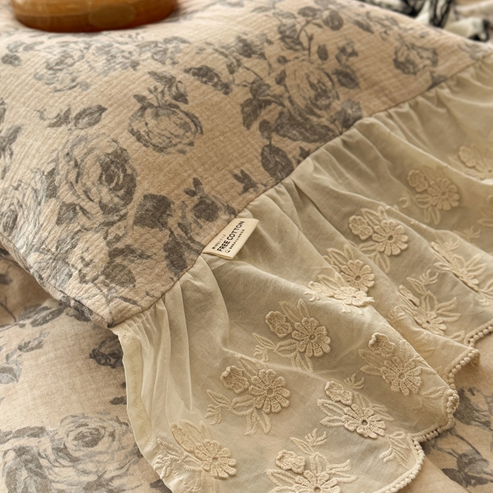 91家纺网 家纺一手货源 找家纺 （总）安莱生活2025新款新品法式工艺款皱皱纱四件套（券后均不低于：370/390 严肃控价！）