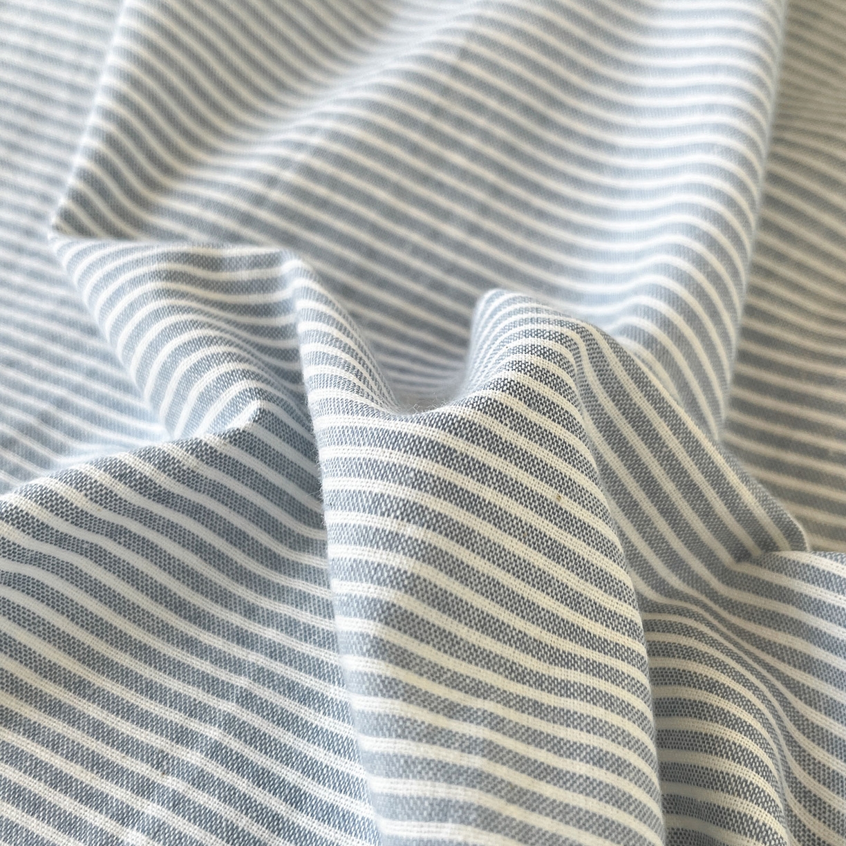 91家纺网 家纺一手货源 找家纺 蓝邻家纺 2025新款全棉水洗棉贝壳边三件套四件套-学生床 兰竖条