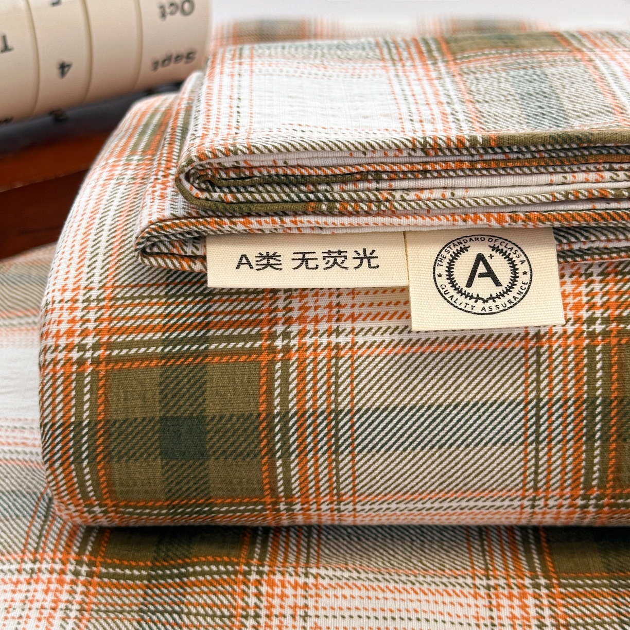 91家纺网 家纺一手货源 找家纺 韩巢家纺 2025新款双层纱格子复古风床单人学生宿舍单床单 床单单件 葵野