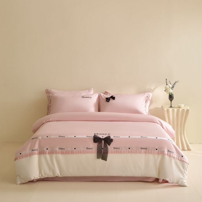 91家纺网 家纺一手货源 找家纺 东方合美（原：皇家传奇） 2025新款轻奢长绒棉纯棉刺绣款四件套 honey