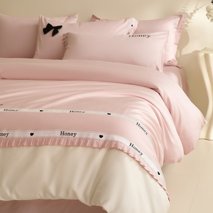 91家纺网 家纺一手货源 找家纺 东方合美（原：皇家传奇） 2025新款轻奢长绒棉纯棉刺绣款四件套 honey