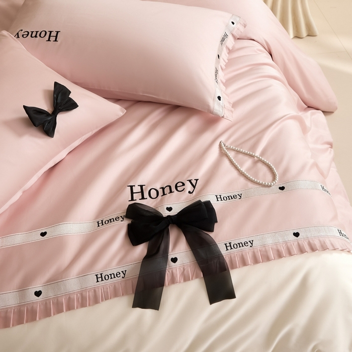 91家纺网 家纺一手货源 找家纺 东方合美（原：皇家传奇） 2025新款轻奢长绒棉纯棉刺绣款四件套 honey