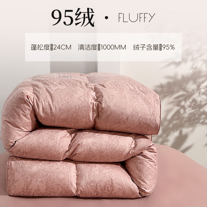91家纺网 家纺一手货源 找家纺 （总）岚司羽 2025新款95白鹅绒被被子被芯-罗兰渡