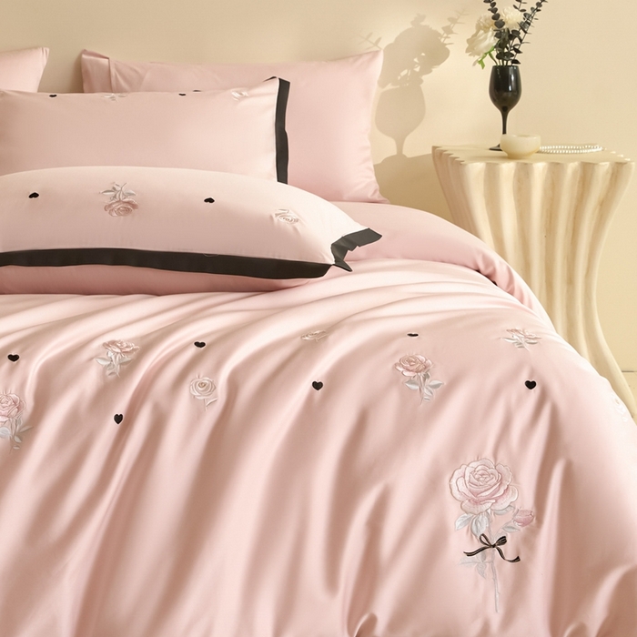 91家纺网 家纺一手货源 找家纺 东方合美（原：皇家传奇） 2025新款轻奢长绒棉纯棉刺绣款四件套 春恋