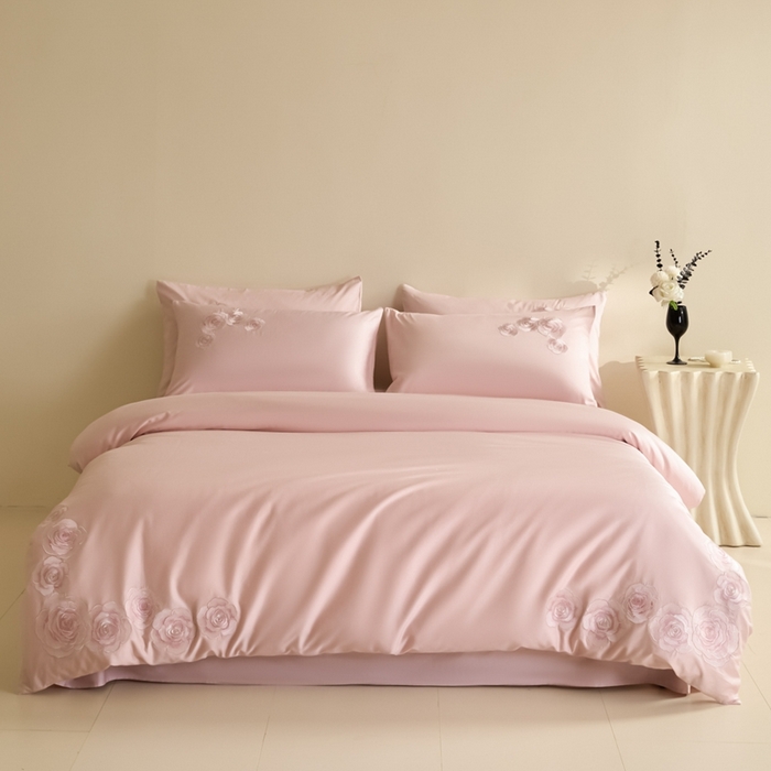 91家纺网 家纺一手货源 找家纺 东方合美（原：皇家传奇） 2025新款轻奢长绒棉纯棉刺绣款四件套 玫瑰花园