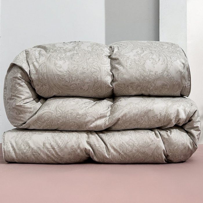 91家纺网 家纺一手货源 找家纺 岚司羽 2025新款95白鹅绒被被子被芯-罗兰渡 罗兰渡-灰色
