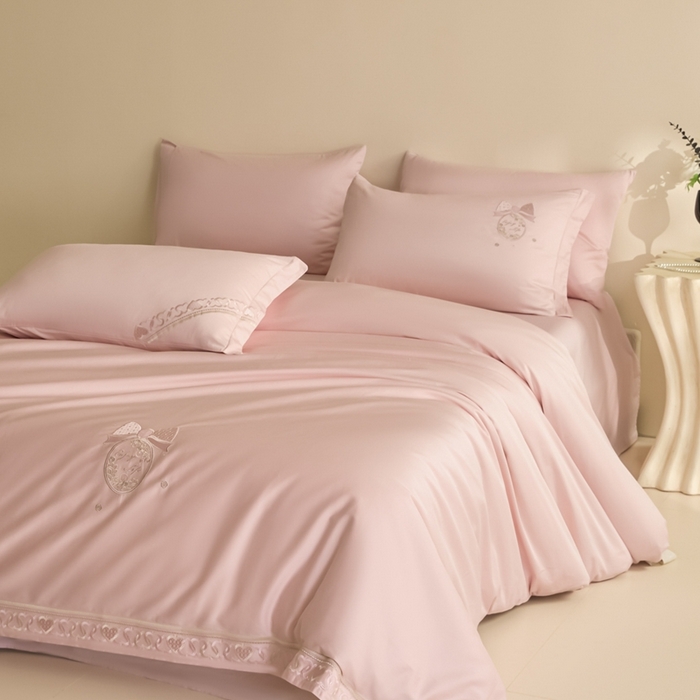 东方合美（原：皇家传奇） 2025新款轻奢长绒棉纯棉刺绣款四件套 甜心