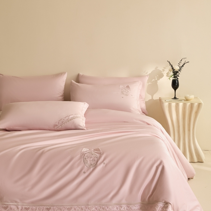 91家纺网 家纺一手货源 找家纺 东方合美（原：皇家传奇） 2025新款轻奢长绒棉纯棉刺绣款四件套 甜心