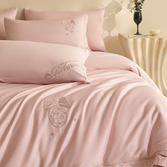 91家纺网 家纺一手货源 找家纺 东方合美（原：皇家传奇） 2025新款轻奢长绒棉纯棉刺绣款四件套 甜心