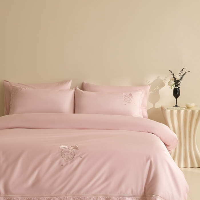 91家纺网 家纺一手货源 找家纺 东方合美（原：皇家传奇） 2025新款轻奢长绒棉纯棉刺绣款四件套 甜心