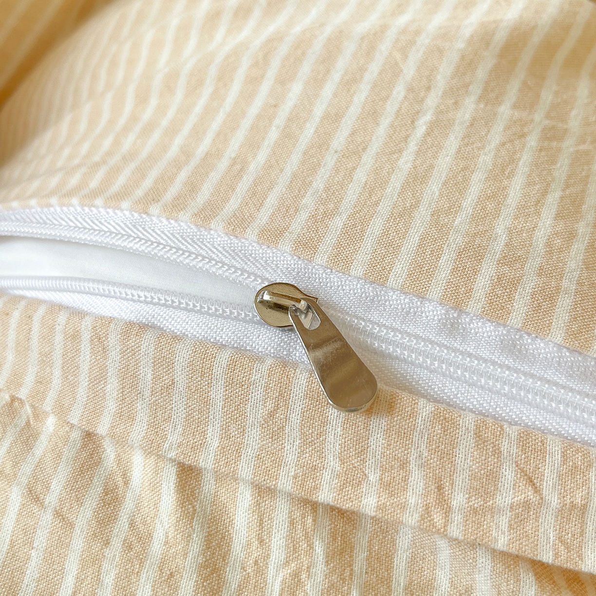 91家纺网 家纺一手货源 找家纺 蓝邻家纺 2025新款全棉水洗棉贝壳边三件套四件套-学生床 左伊黄