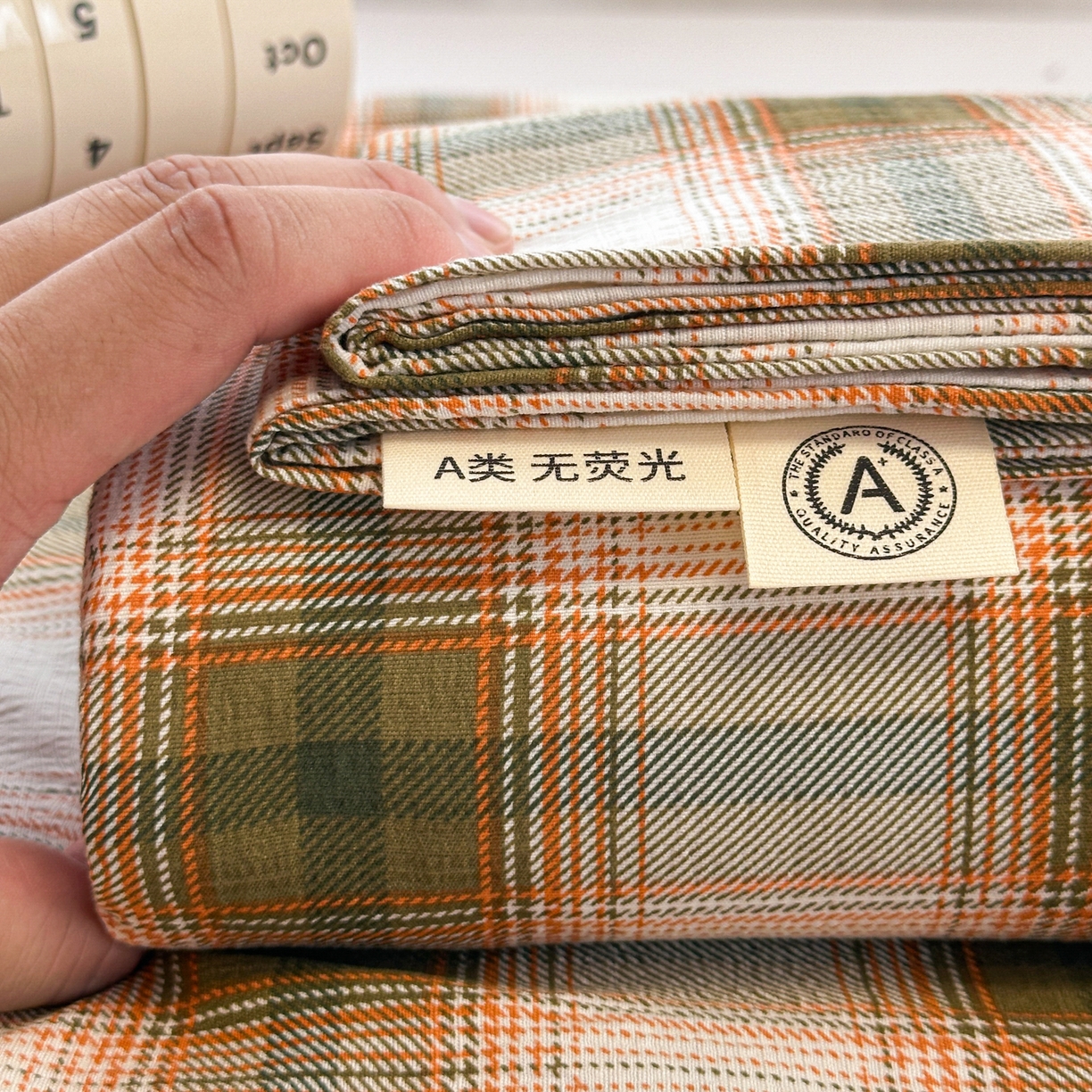 91家纺网 家纺一手货源 找家纺 韩巢家纺 2025新款双层纱格子复古风床单人学生宿舍单床单 床单单件 葵野