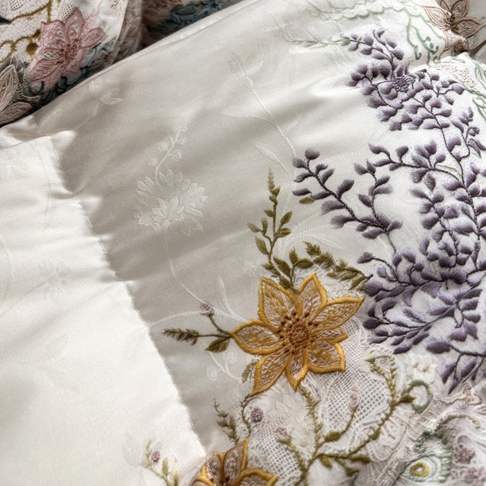 91家纺网 家纺一手货源 找家纺 （总）岚司羽 2025新款大朵95白鹅绒被-春华秋实